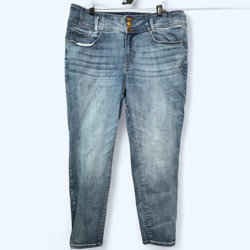 Lane Bryant Flex Magic Waistband Ultra High Rise Denim Jeans Sz 20 Light Wash